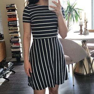 Loft Petites Striped Dress